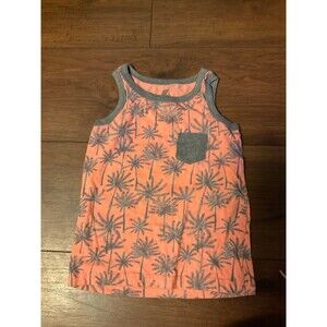 Childrens place orange tank top xs xtra small  palm trees orange